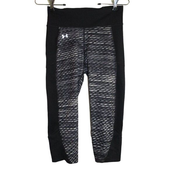 Under Armour UA Fly By Printed Run Capri Leggings Sz S - Picture 5 of 10